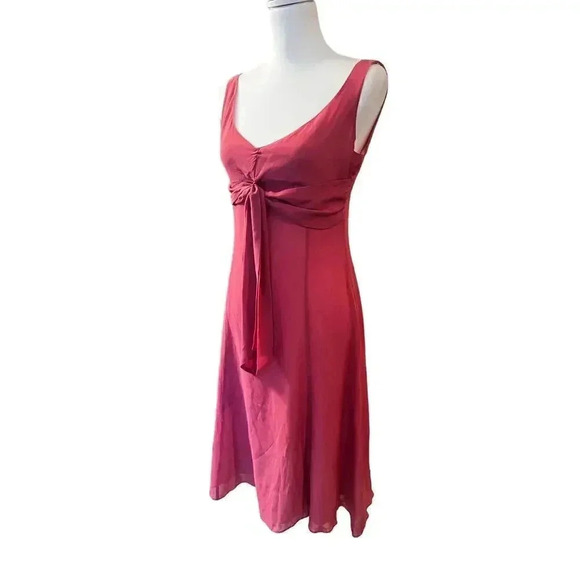 l.K. Bennett 100% silk pink sleeveless dress size 10 - Picture 3 of 6